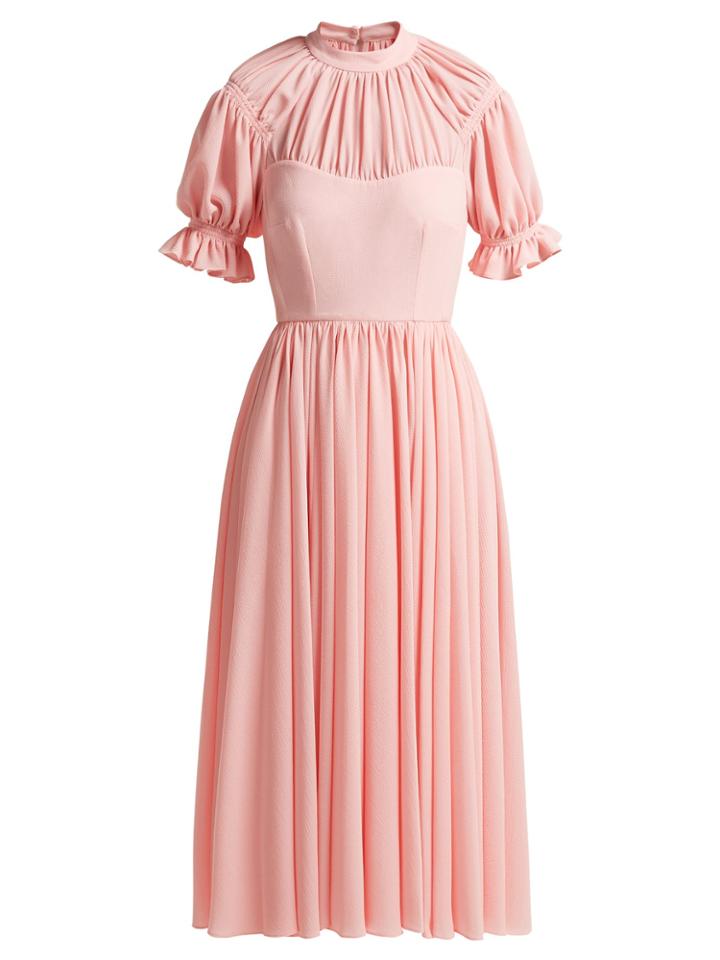 Emilia Wickstead Philly Ruched Crepe Dress