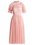 Emilia Wickstead Philly Ruched Crepe Dress