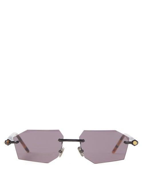 Kuboraum - Heptagon Acetate Sunglasses - Mens - Multi