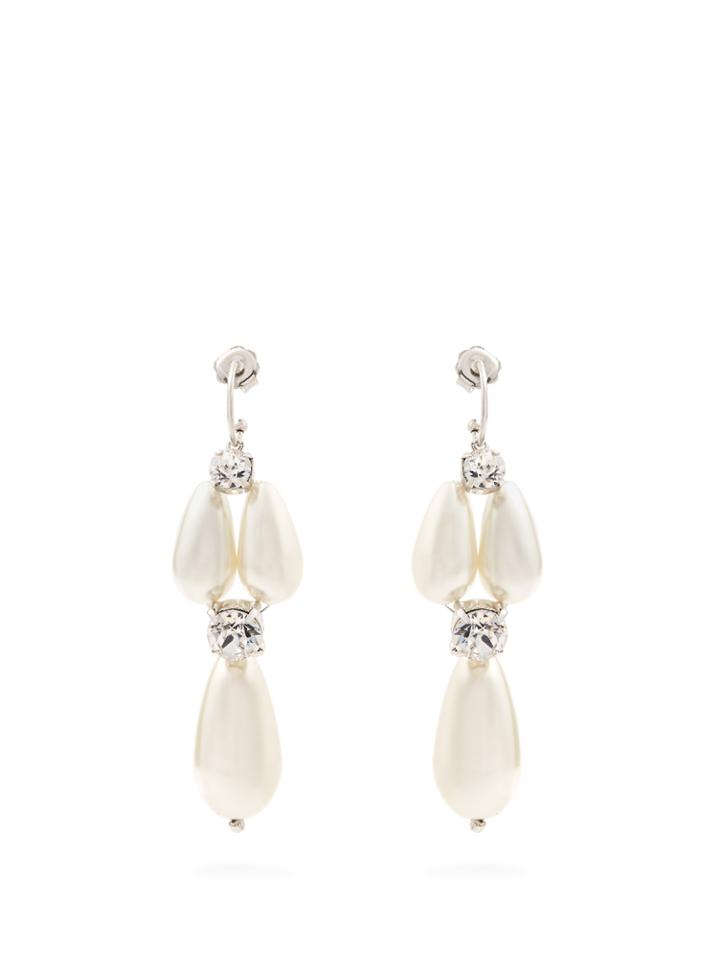 Simone Rocha Faux-pearl And Crystal Drop Earrings
