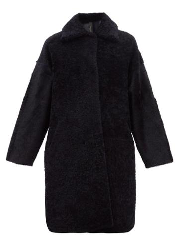 Matchesfashion.com Giani Firenze - Yvette Shearling Coat - Womens - Navy