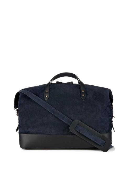 Tomas Maier Suede And Leather Weekend Bag