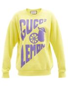 Gucci - Lemon-print Cotton-jersey Sweatshirt - Womens - Yellow