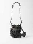 Balenciaga - Le Cagole Xs Crinkled-leather Bucket Bag - Womens - Black