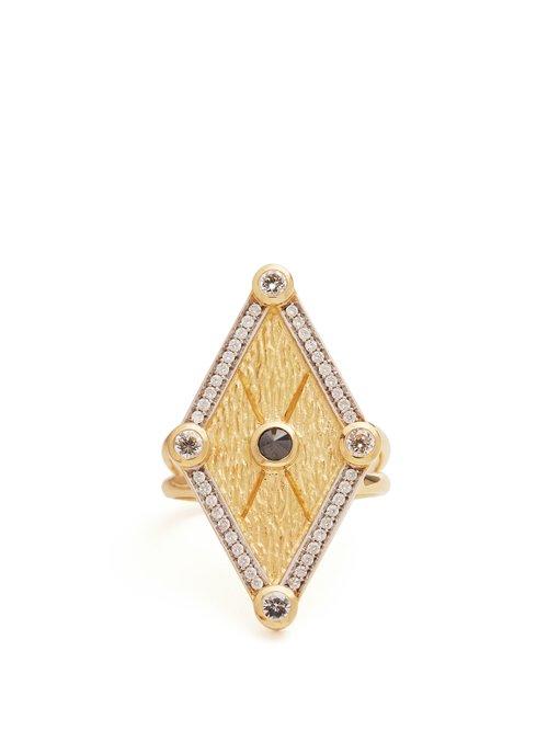 Matchesfashion.com Ara Vartanian - X Kate Moss Diamond & Gold Ring - Womens - Gold