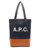 Matchesfashion.com A.p.c. - Axel Logo Print Denim Tote Bag - Mens - Brown