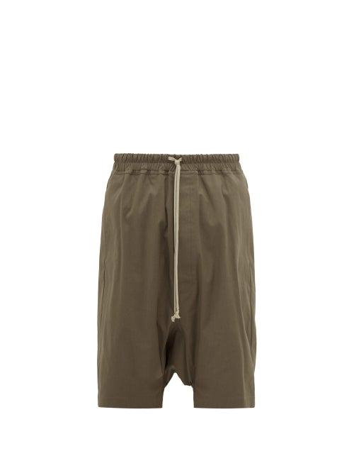 Matchesfashion.com Rick Owens - Rick's Pods Cotton Blend Shorts - Mens - Grey