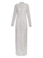 Osman Bead-embellished Open-back Gown