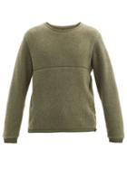 Matchesfashion.com Holden - Drawstring-hem Fleece Sweatshirt - Mens - Green