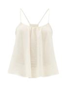 Matchesfashion.com Loup Charmant - Scoop Neck Cotton Cami Top - Womens - Ivory