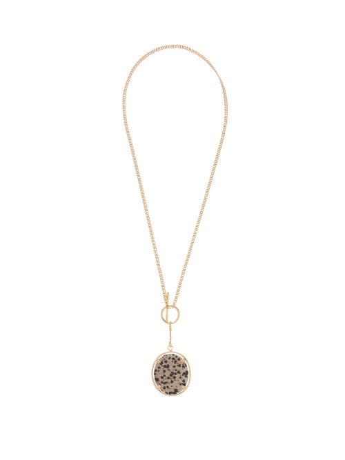 Matchesfashion.com Isabel Marant - Spotted-stone Pendant Necklace - Womens - Gold