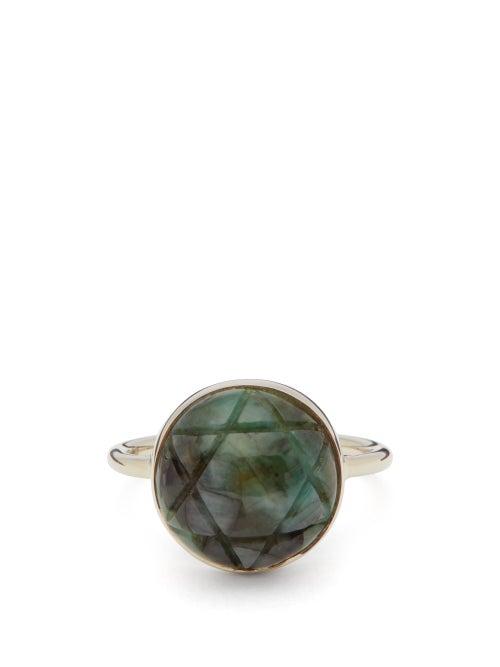 Matchesfashion.com Noor Fares - Anahata Matrix Emerald & Gold Ring - Womens - Green