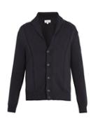 Matchesfashion.com Brioni - Shawl Collar Cotton And Silk Blend Cardigan - Mens - Navy