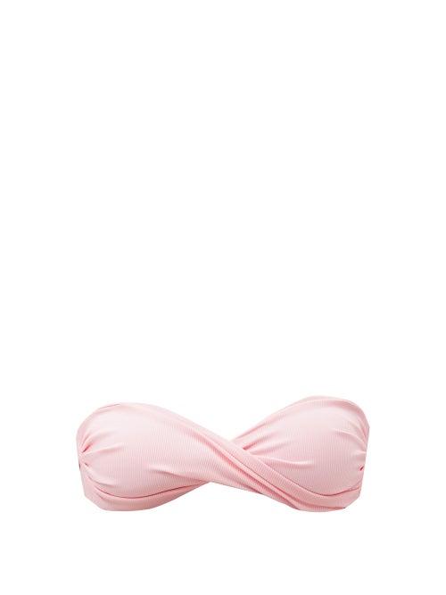 Matchesfashion.com Melissa Odabash - Martinique Twisted Bandeau Bikini Top - Womens - Dusty Pink