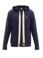 Matchesfashion.com Loewe - Anagram-embroidered Cotton Hooded Sweatshirt - Mens - Navy