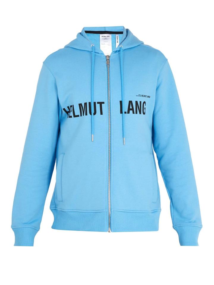 Helmut Lang Logo-print Cotton Hooded Sweater