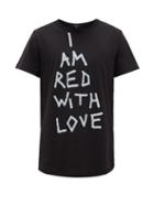 Matchesfashion.com Ann Demeulemeester - Slogan-print Cotton-jersey T-shirt - Mens - Black White