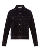 Matchesfashion.com Ralph Lauren Purple Label - Trucker Velvet Denim Jacket - Mens - Navy