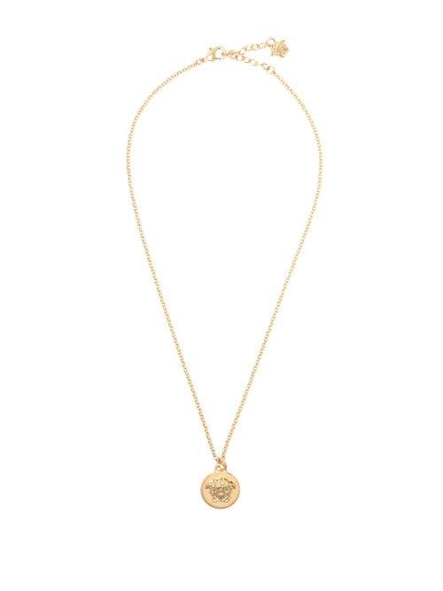 Matchesfashion.com Versace - Medusa-debossed Coin Necklace - Womens - Gold