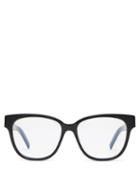 Matchesfashion.com Saint Laurent - Square Acetate Glasses - Womens - Black