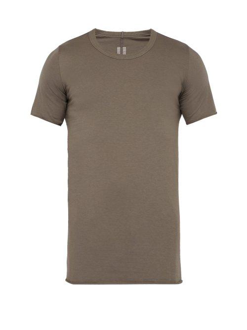 Matchesfashion.com Rick Owens - Crew Neck Cotton T Shirt - Mens - Grey