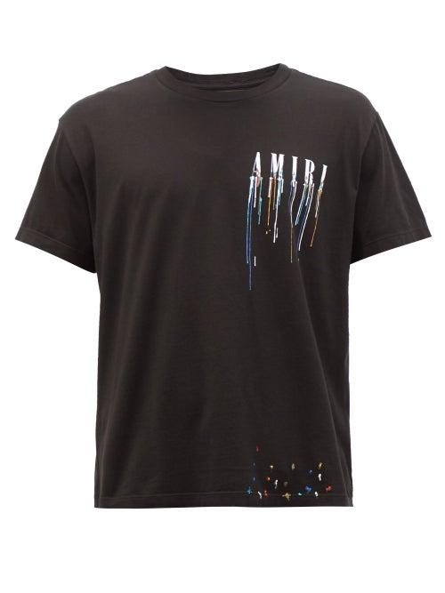 Amiri - Logo-print Cotton-jersey T-shirt - Mens - Black