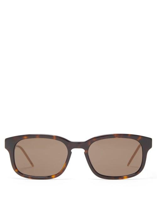 Matchesfashion.com Gucci - Rectangular Tortoiseshell Acetate Sunglasses - Mens - Tortoiseshell