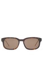Matchesfashion.com Gucci - Rectangular Tortoiseshell Acetate Sunglasses - Mens - Tortoiseshell