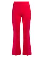 Giambattista Valli High-rise Flared Cotton And Silk-blend Trousers