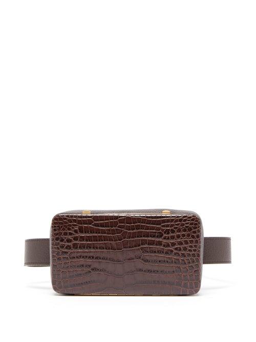 Matchesfashion.com Lutz Morris - Evan Crocodile Effect Leather Belt Bag - Womens - Brown