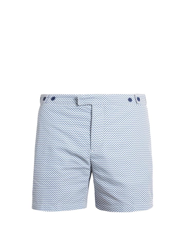 Frescobol Carioca Tailored Sidewalk-print Swim Shorts