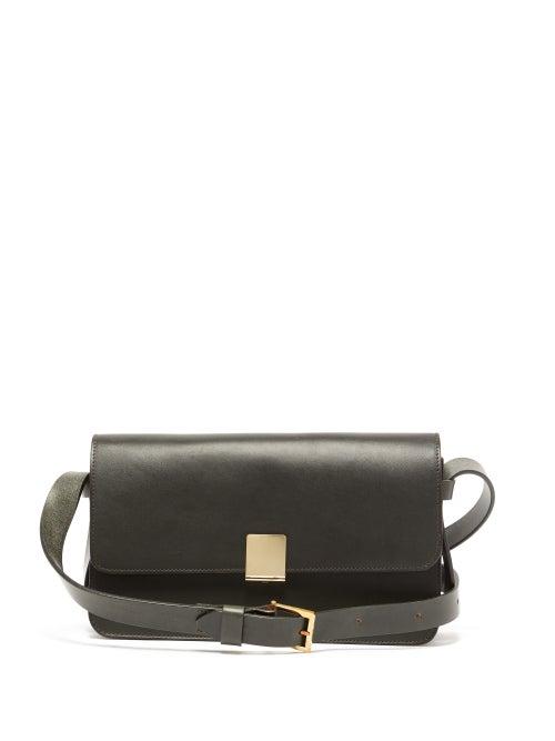 Matchesfashion.com Ferian - Rye Leather Shoulder Bag - Womens - Dark Green