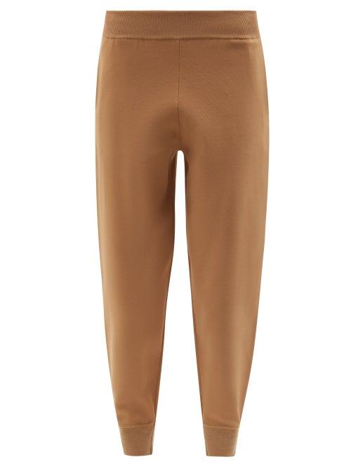 Ladies Rtw Stella Mccartney - Elasticated-cuff Compact-knit Trousers - Womens - Camel