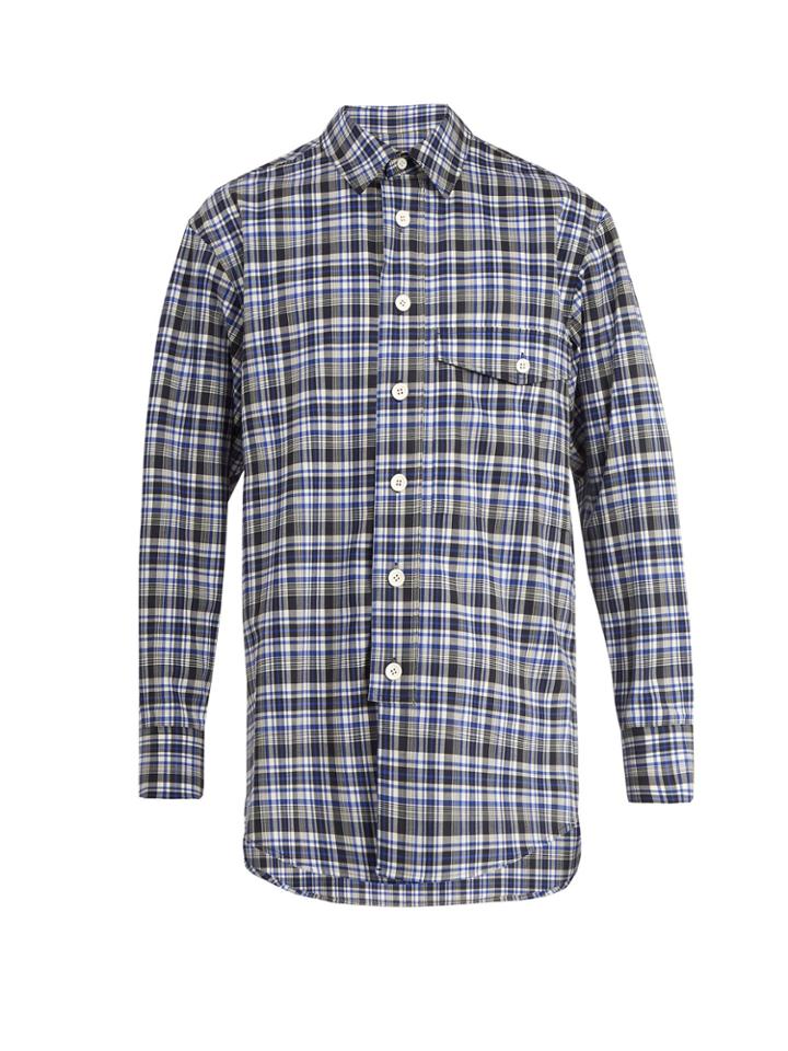 Wooyoungmi Oversized Checked Wool-blend Shirt