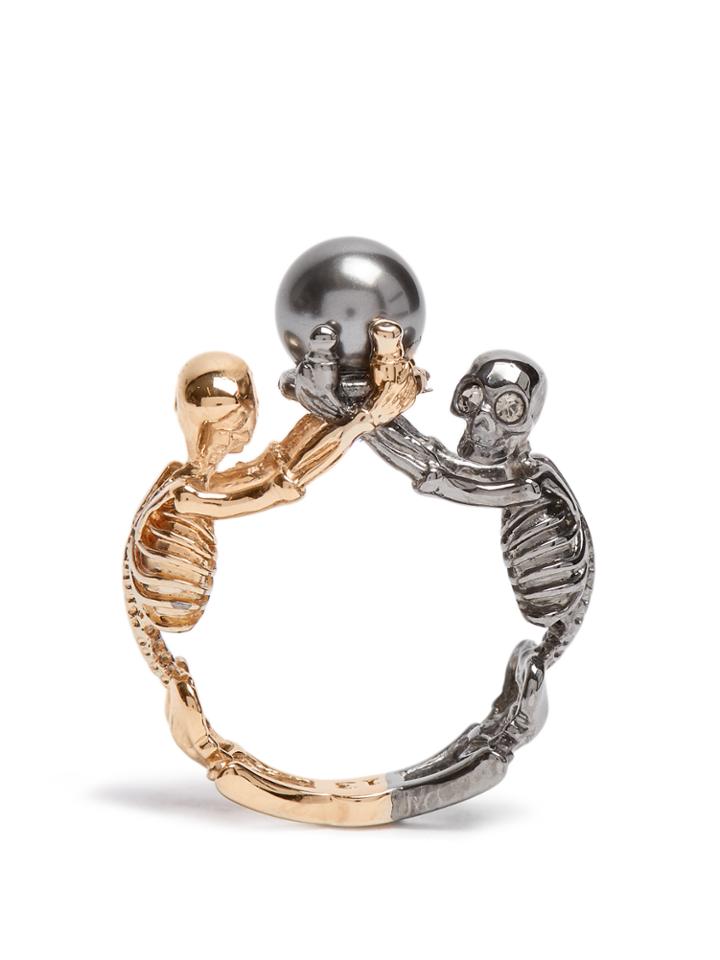Alexander Mcqueen Double-skeleton Ring