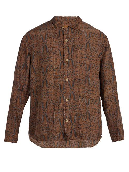 Matchesfashion.com By Walid - Lollo Silk Shirt - Mens - Grey