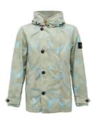 Matchesfashion.com Stone Island - Camouflage-print Tela Placcata Hooded Jacket - Mens - Grey
