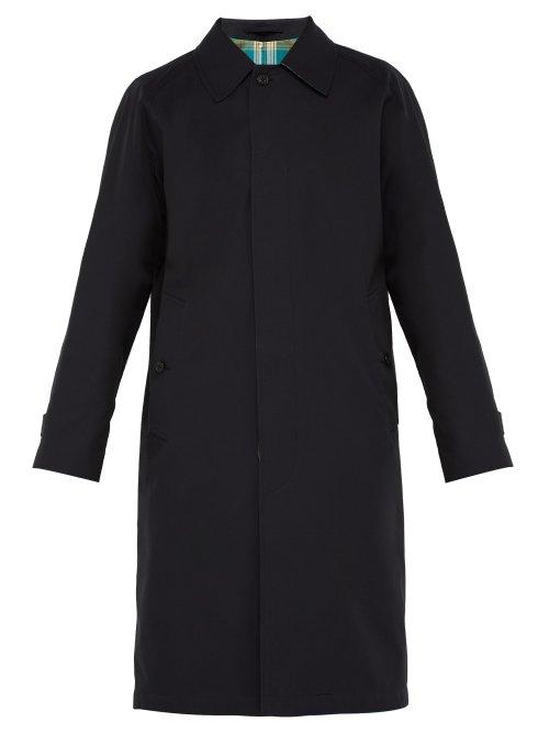 Matchesfashion.com Burberry - Reversible Tropical Gabardine Car Coat - Mens - Navy Multi