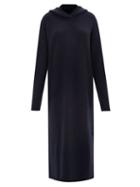 Raey - Hooded Knitted Cashmere Maxi Dress - Womens - Navy