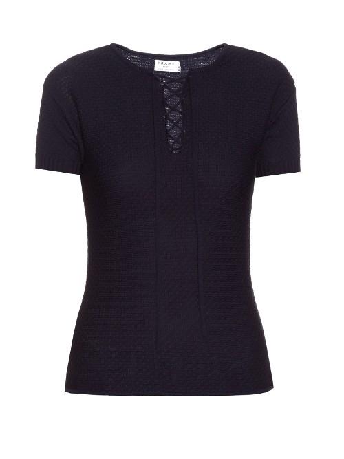 Frame Le Crochet Cotton-blend Top