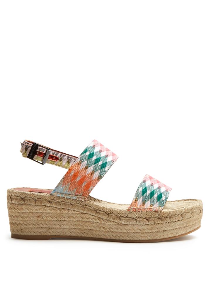 Missoni Mare Zigzag-knit Slingback Espadrilles