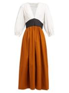 Matchesfashion.com Isa Arfen - Colour Block Panelled Cotton Dress - Womens - Multi