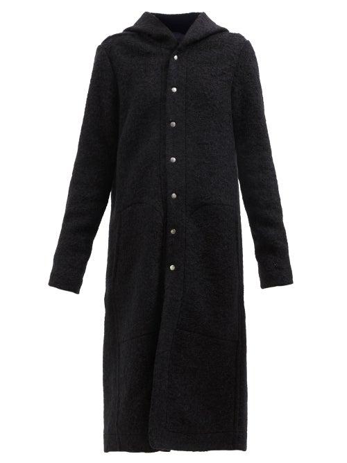 Rick Owens - Hooded Felt Parka - Womens - Black