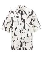 Matchesfashion.com Givenchy - Floral-print Cotton Short-sleeved Shirt - Mens - Black White