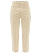 Nick Fouquet - Ugoberto Floral-jacquard Cotton Trousers - Mens - Light Beige