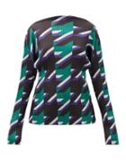 Matchesfashion.com Pleats Please Issey Miyake - Shooting Star-print Technical-pleated Top - Womens - Green Multi
