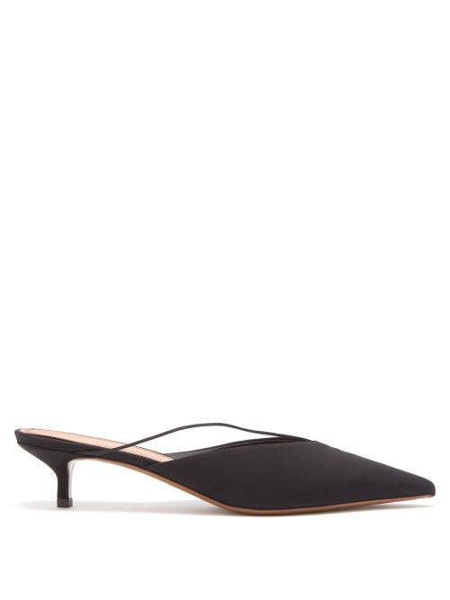 Neous - Mago Point-toe Silk Mules - Womens - Black