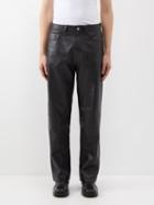 Sunflower - Relaxed-leg Leather Trousers - Mens - Black