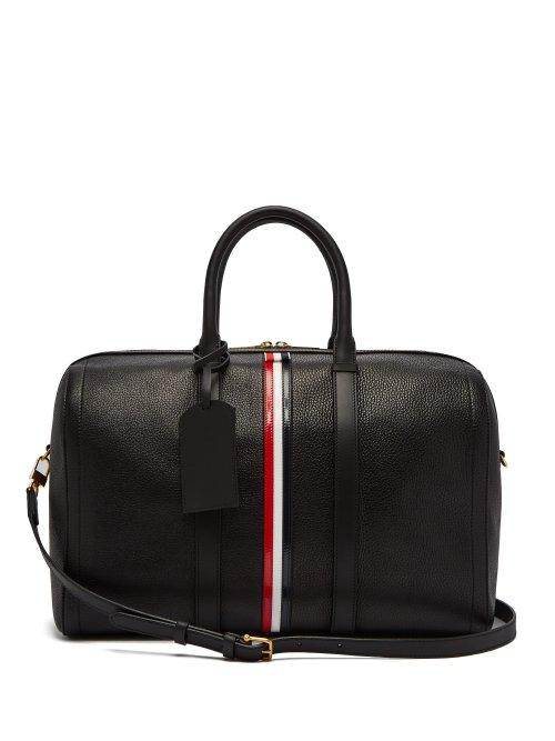 Matchesfashion.com Thom Browne - Tricolour Striped Leather Holdall - Womens - Black