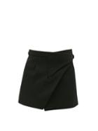 Matchesfashion.com Wardrobe. Nyc - Release 05 Merino-wool Wrap Mini Skirt - Womens - Black